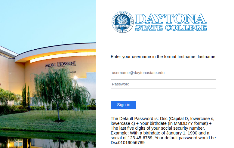 daytona state login