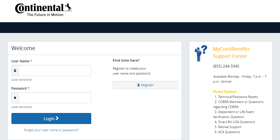 mycontibenefits login
